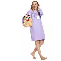 ราคา SANRIO ชุดนอนกระโปรงผู้หญิง Winter Kuromi สีม่วง M__L (GRCDS54524110452)