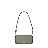 ราคา KARL LAGERFELD กระเป๋ารุ่น K/SIGNATURE TWO-WAY CROSSBODY BAG สี OIL GREEN One Size (MKP2004339)