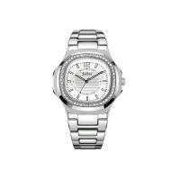 ราคา JULIUS นาฬิกาข้อมือผู้หญิง JA-711 A สีเงิน สายสแตนเลส ขอบประดับเพชร CZ (MKP2019841)