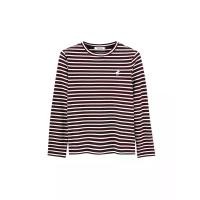 ราคา BEVERLY HILLS POLO CLUB เสื้อยืดคอกลมผู้หญิงลายริ้ว แขนยาว สีแดง XL (MKP2020033)