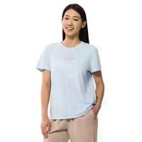ราคา GIORDANO เสื้อยืดแขนสั้นผู้หญิง Comfort Jersey Printed Tee สีฟ้า Iceberg Blue M (MKP2024058)