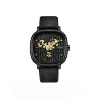 ราคา JULIUS นาฬิกาข้อมือ Unisex รุ่น JAH-148 D สีดำ ดีเทลฟันเฟือง สายหนังกลับ คุณภาพดี (MKP2019944)