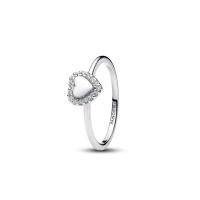 ราคา PANDORA แหวน Engravable Heart Halo Ring สีเงิน 50 (MKP2019817)
