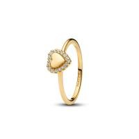 ราคา PANDORA แหวน Pandora Engravable heart 14k gold-plated ring สีทอง 50 (MKP2019773)