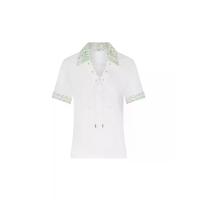 ราคา ASV ( SS25 )เสื้อยืดผู้หญิง แขนสั้น คอปก ดีเทลเชือกร้อยไขว้ด้านหน้า สีขาว M (MKP2024442)