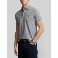 ราคา POLO RALPH LAUREN เสื้อโปโลผู้ชาย-Custom Slim Fit Soft Cotton Polo Shirt-สีเทา XS (MKP1846172)