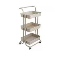 ราคา CENTRAL HOME ชั้นวาง 3 ชั้นพลาสติก PP มีล้อ ขนาด 42.6x34x86 ซม. สีดำ S (CDS20183387)