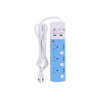 ราคา TOSHINO รางปลั๊กไฟ (3 ช่อง, 2 USB, 3 เมตร, สีฟ้า) รุ่น TSP-3T BLUE (MKP1549534)