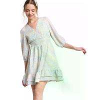 ราคา LOLITA ชุดเดรสผู้หญิงคอวี แขนยาว เอวสม็อค ผ้าพิมพ์ลาย S (CDS22480781)