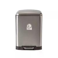 ราคา KASSA HOME ถังขยะขาเหยียบเหลี่ยม สเตนเลส รุ่น 12L-97895-002 ขนาด 12 ลิตร สีเงิน (MKP1120788)