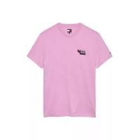 ราคา Tommy Jeans เสื้อยืดผู้ชาย สีชมพู ทรง Slim M (MKP2010009)