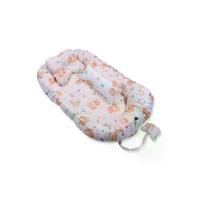 ราคา AUKA ที่นอนรังนกเด็กแรกเกิด ผ้ามัสลินCotton 100% ใยขนเป็ดเทียม สีส้ม (MKP2030520)