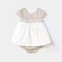 ราคา MAYORAL ชุดกระโปรงบอดี้สูท สีครีม 6-9 Month (MKP1962082)