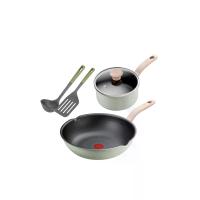 ราคา TEFAL ชุดหม้อกระทะ 5 ชิ้น So Matcha รุ่น G179S5 สีเขียว (CDS22987129)