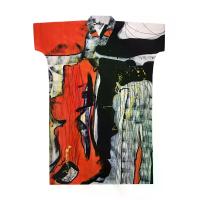 ราคา YODYOKO คาฟทานเดรส คอกิโมโน - สีแดง : ลายกราฟิกสีแดง ขาว และดำ นิยามด้วยเส้นสีดำที่สมบูรณ์แบบ Free Size (MKP2031815)