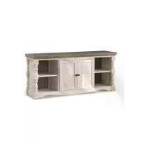 ราคา Ashley Furniture Homestore ชั้นวางทีวี HAVALANCE/170 สี ขาวแอนทีค / ท็อปไม้ธรรมชาติ (MKP2034412)