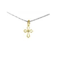 ราคา FINEJEWELTHAI จี้ไม้กางเขน เงินแท้ ฝังเพชรสังเคราะห์ เกรด AAA สีทอง (MKP2036311)