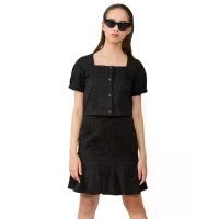 ราคา AMILA เสื้อเบลาส์ ผู้หญิง แขนสั้น สปันเจคการ์ด ดำ L (MKP2029532)
