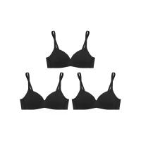 ราคา SABINA [แพ็ค 3 ชิ้น] เสื้อชั้นใน ผู้หญิง (ไม่มีโครง) Seamless Fit รุ่น Pretty Perfect - สีดำ A38 (MKP1906178)