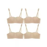 ราคา SABINA [ แพ็ค 4 ชิ้น ] เสื้อชั้นในไม่มีโครง ผู้หญิง Seamless Fit รุ่น Pretty Perfect - สีเนื้อเข้ม A32 (MKP1647814)