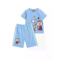 ราคา SANRIO ชุดนอนเด็กโตผู้ชาย เสื้อยืดแขนสั้น + กางเกงขาสั้น Minna No Tabo สีฟ้า 140 JP (CDS22896643)