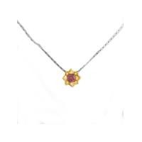 ราคา FINEJEWELTHAI จี้ผู้หญิง เงินแท้ ฝังทับทิมแท้ สีพิ้งค์โกลด์ (MKP2039002)