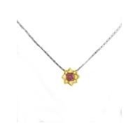 ราคา FINEJEWELTHAI จี้ผู้หญิง เงินแท้ ฝังทับทิมแท้ สีทอง (MKP2038901)
