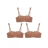 ราคา SABINA [ แพ็ค 3 ชิ้น ] เสื้อชั้นในไม่มีโครง ผู้หญิง Seamless Fit รุ่น Pretty Perfect - สีเนื้อแทน A32 (MKP1647584)