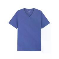 ราคา GIORDANO เสื้อยืดคอวีแขนสั้นผู้ชาย Slim V-Neck Tee สีม่วง Gray Blue S (MKP2037584)