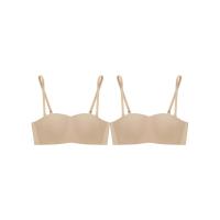 ราคา SABINA [ แพ็ค 2 ชิ้น ] เสื้อชั้นในไม่มีโครง ผู้หญิง Seamless Fit รุ่น Pretty Perfect - สีเนื้อเข้ม B32 (MKP1647658)