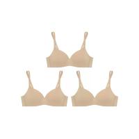 ราคา SABINA [แพ็ค 3 ชิ้น] เสื้อชั้นใน ผู้หญิง (ไม่มีโครง) Seamless Fit รุ่น Pretty Perfect - สีเนื้อเข้ม B32 (MKP1906179)