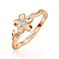 ราคา PRIMA แหวนเพชรรูปดอกไม้ ( ซากุระ ) รหัสสินค้า 991R4744-01 ตัวเรือน 9K สี Rose Gold 49 (GRMKPPR000089467)