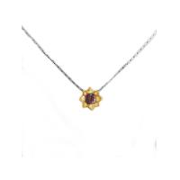 ราคา FINEJEWELTHAI จี้ผู้หญิง เงินแท้ ฝังโกเมนแท้ สีพิ้งค์โกลด์ (MKP2038869)