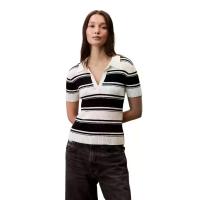 ราคา CALVIN KLEIN เสื้อสเวตเตอร์แขนสั้นผู้หญิง ทรง SLIM สี MultiColor M (MKP2035156)