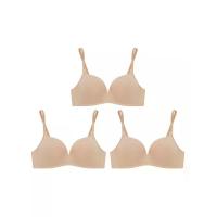 ราคา SABINA [แพ็ค 3 ชิ้น] เสื้อชั้นในไม่มีโครง ผู้หญิง รุ่น Doomm Doomm - สีเนื้อเข้ม A30 (MKP1625050)