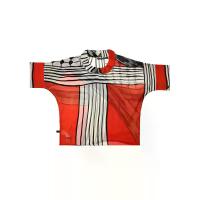 ราคา YODYOKO เสื้อผู้หญิงคอเต่า - สีแดง : ลายแอปสแตรคลายทางสีขาว Free Size (MKP2038413)