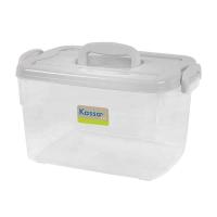ราคา KASSA HOME กล่องปิคนิคพร้อมฝาล็อค รุ่น JCJ-2553B ขนาด 14 ลิตร สีขาว - เทา (MKP0340019)