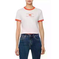 ราคา CALVIN KLEIN เสื้อยืดคอกลมแขนสั้นผู้หญิง ทรง Baby tee สีขาว XS (MKP1907770)