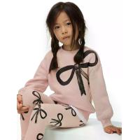 ราคา MARKS & SPENCER KIDS เสื้อสเวตเตอร์เด็กเล็กผู้หญิง Cotton Rich Bow สีชมพู 2-3 Years (CDS17452069)