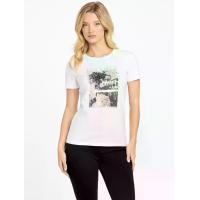 ราคา GUESS เสื้อยืดแขนสั้นผู้หญิง Eco Karol Graphic Q5YI03KAK91 - สีขาว S (MKP2035052)