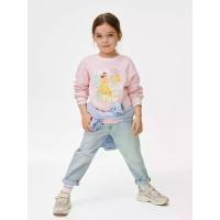ราคา MARKS & SPENCER KIDS เสื้อสเวตเตอร์เด็กเล็กผู้หญิง Cotton Rich Disney Princess สีLight Pink 4.5 Years (CDS13341701)