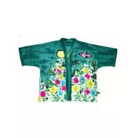 ราคา YODYOKO เสื้อคลุมกิโมโนผู้หญิง-สีเขียว ลายการแสดงไวโอลินในสวนดอกไม้เบ่งบาน บนพื้นหลังสีเขียว Free Size (GRMKPPR000182097)