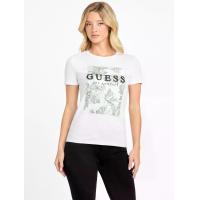 ราคา GUESS เสื้อยืดแขนสั้นผู้หญิง Eco Soliage Graphic Q5YI91KAK91 - สีขาว M (MKP2035028)
