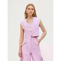 ราคา ASV ( SS24 )เสื้อครอปผู้หญิง คอเหลี่ยม แต่งลูกไม้ ดีเทลเย็บด้ายต่างสี สีชมพู M (GRMKPPR000130276)