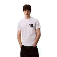 ราคา CALVIN KLEIN เสื้อยืดคอกลมแขนสั้นผู้ชาย ทรง Regular สีขาว M (MKP2034838)