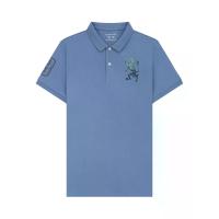 ราคา GIORDANO เสื้อโปโลผู้ชาย Lycra Pique Embroidery Polo (3D Lion) สีฟ้า Coronet blue S (MKP1749789)