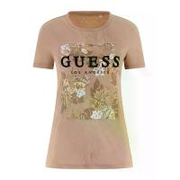 ราคา GUESS เสื้อยืดแขนสั้นผู้หญิง Eco Soliage Graphic Q5YI91KAK91 - สีเบจ L (MKP2035127)