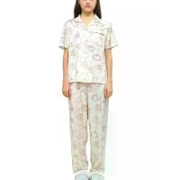 ราคา WACOAL ชุดนอนผู้หญิง CAFE’ CATION Collection แขนสั้น ขายาว พิมพ์ลาย Coffee print สีเบจ L (MKP2027051)