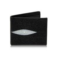 ราคา BANGKOK BOOTERY กระเป๋าสตางค์ผู้ชายใบสั้น หนังปลากระเบน (สีดำ) 11.5 (MKP0577175)