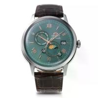 ราคา ORIENT นาฬิกาข้อมือ Orient Classic Mechanical สายหนัง RA-AK0805E สีเขียว (MKP2003549)